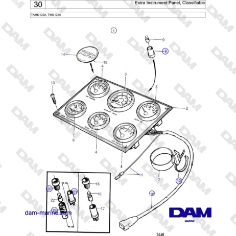 Volvo Penta TAMD122A, TMD122A - Extra Instrument Panel, Classifiable