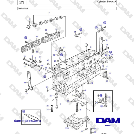 Volvo Penta TAMD165C-A - Cylinder Block: A