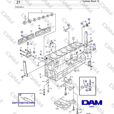 Volvo Penta TAMD165A-A - Cylinder Block: B