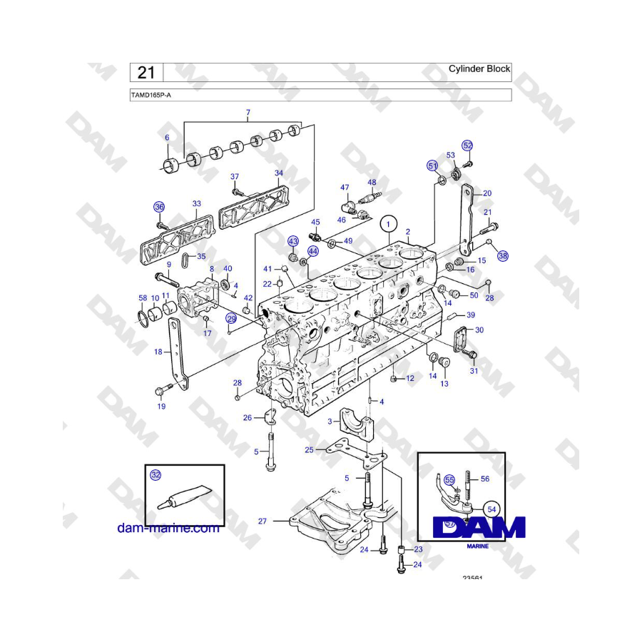 Volvo Penta TAMD165P-A - Cylinder Block