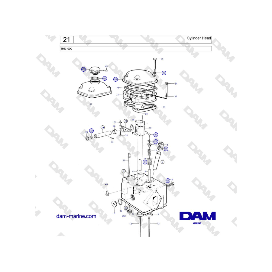 Volvo Penta TMD100C - Cylinder Head