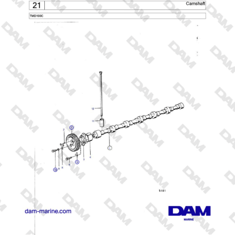 Volvo Penta TMD100C - Camshaft