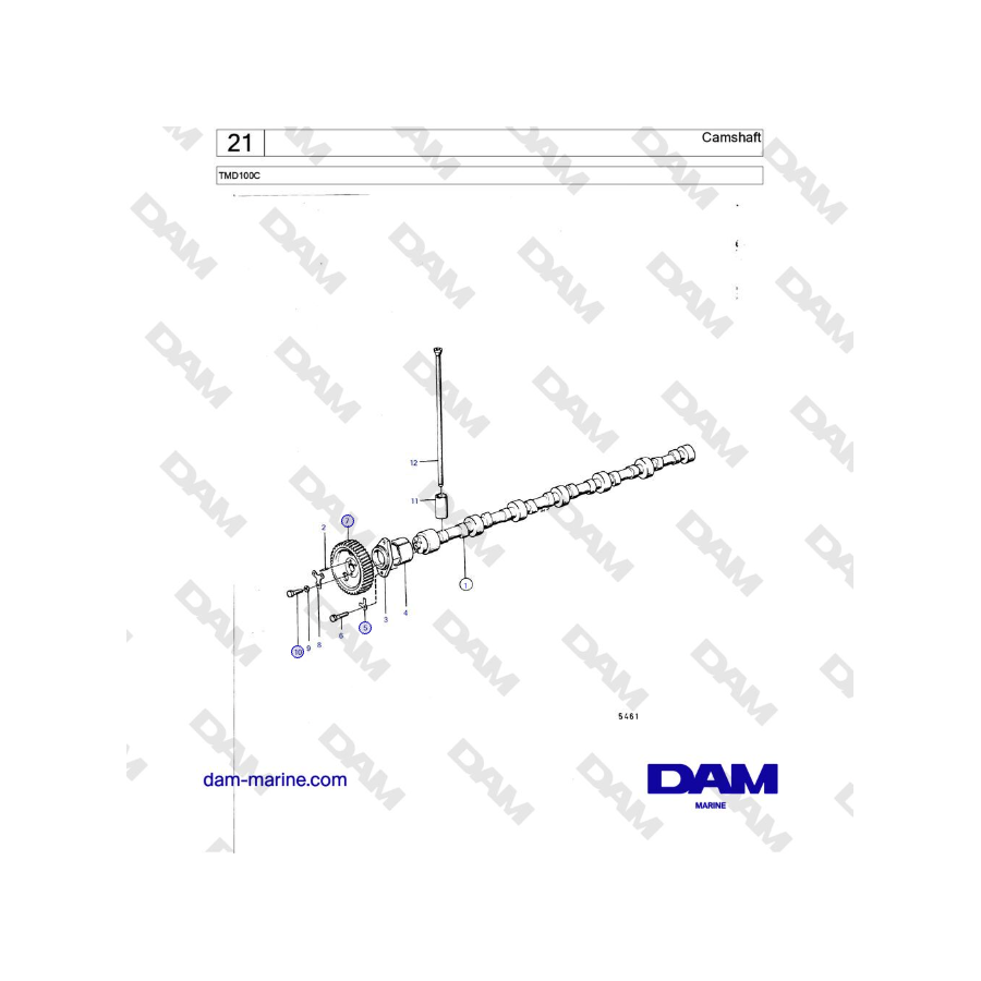 Volvo Penta TMD100C - Camshaft