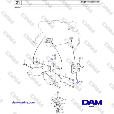 Volvo Penta TMD100C - Engine Suspension