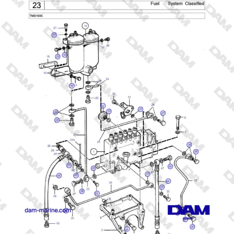 Volvo Penta TMD100C - Fuel System Classified