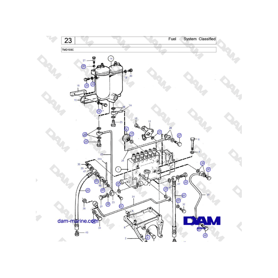 Volvo Penta TMD100C - Fuel System Classified