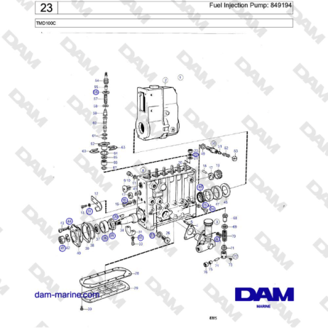 Volvo Penta TMD100C - Fuel Injection Pump: 849194