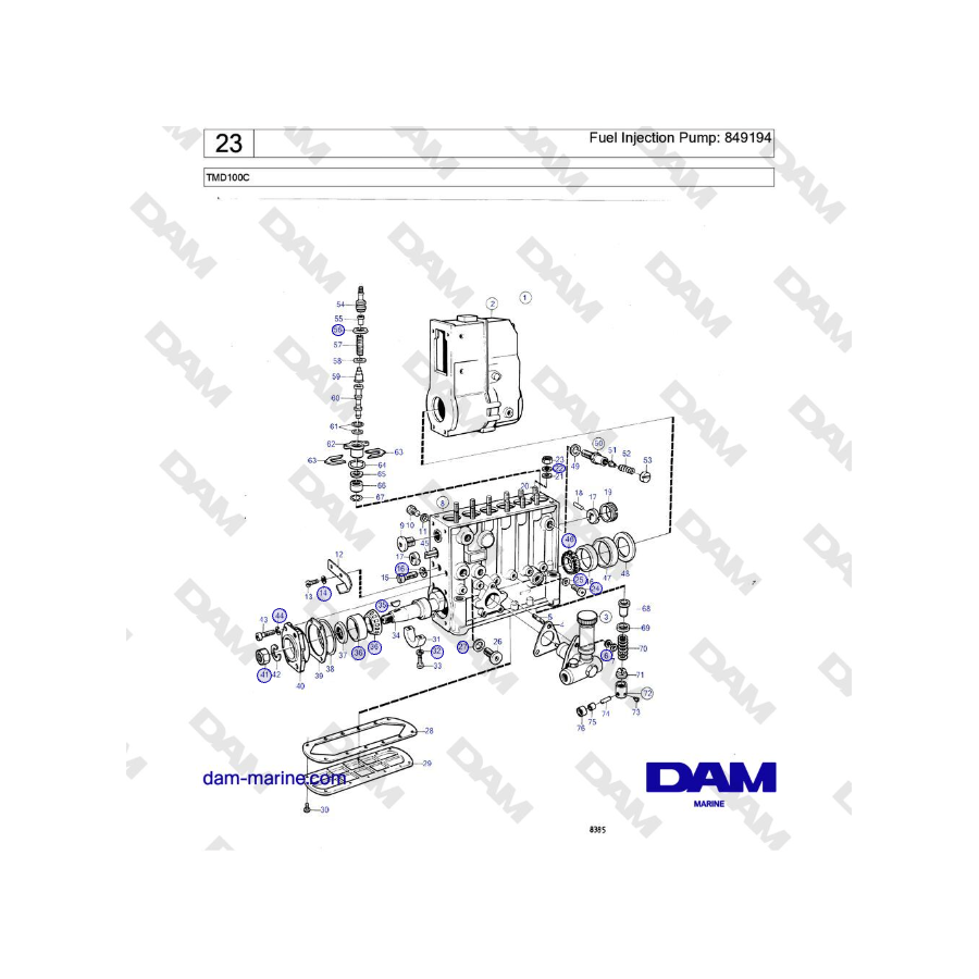 Volvo Penta TMD100C - Fuel Injection Pump: 849194