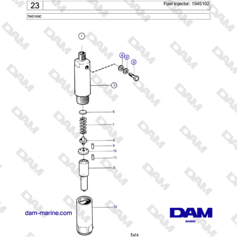 Volvo Penta TMD100C - Fuel Injector: 1545102