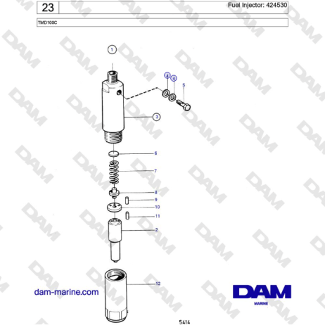 Volvo Penta TMD100C - Fuel Injector: 424530