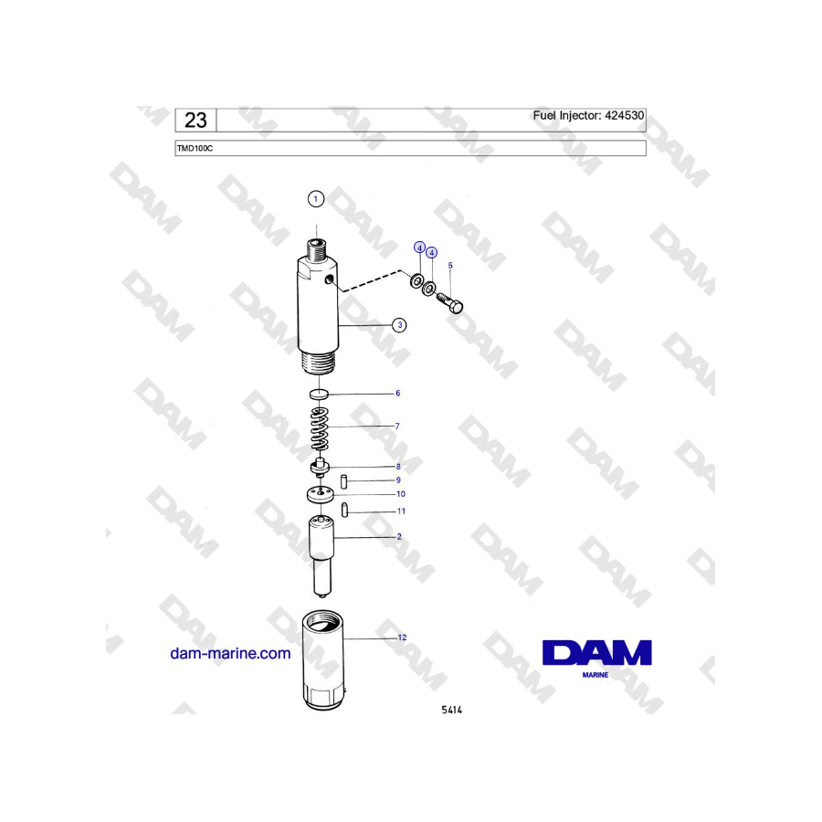 Volvo Penta TMD100C - Fuel Injector: 424530