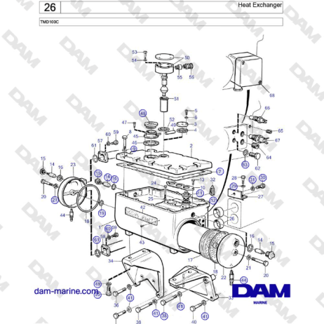 Volvo Penta TMD100C - Heat Exchanger