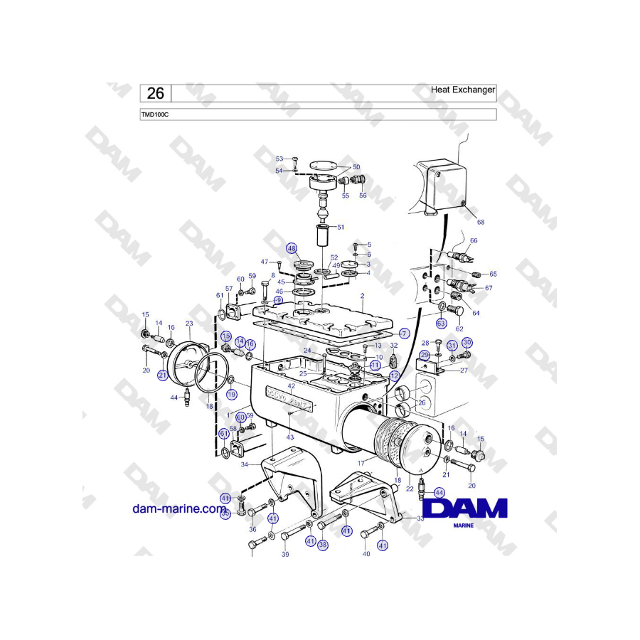 Volvo Penta TMD100C - Heat Exchanger