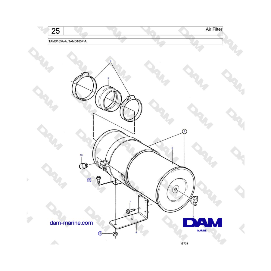 Volvo Penta TAMD165A-A, TAMD165P-A - Air Filter 