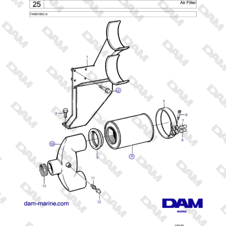 Volvo Penta TAMD165C-A - Air Filter