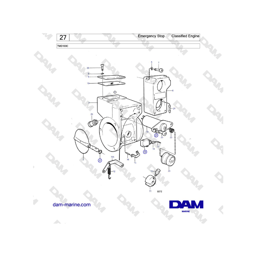 Volvo Penta TMD100C - Emergency Stop Classified Engine