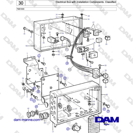 Volvo Penta TMD100C - Electrical Box with Installation Components. Classified