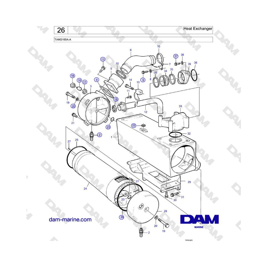 Volvo Penta TAMD165A-A - Heat Exchanger