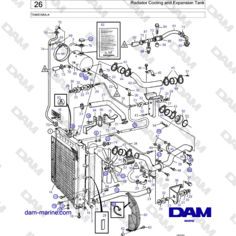 Volvo Penta TAMD165A-A - Radiator Cooling and Expansion Tank