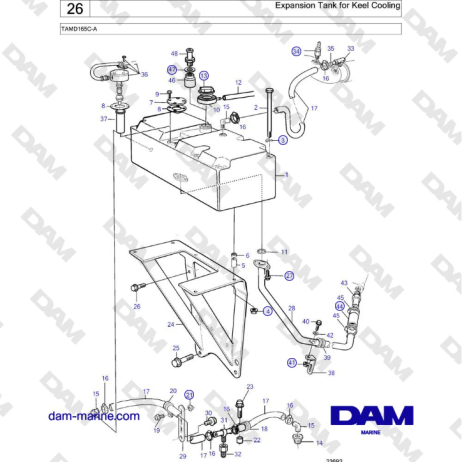 Volvo Penta TAMD165C-A - Expansion Tank for Keel Cooling