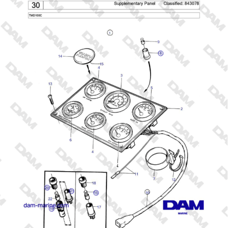 Volvo Penta TMD100C - Supplementary Panel Classified: 843078