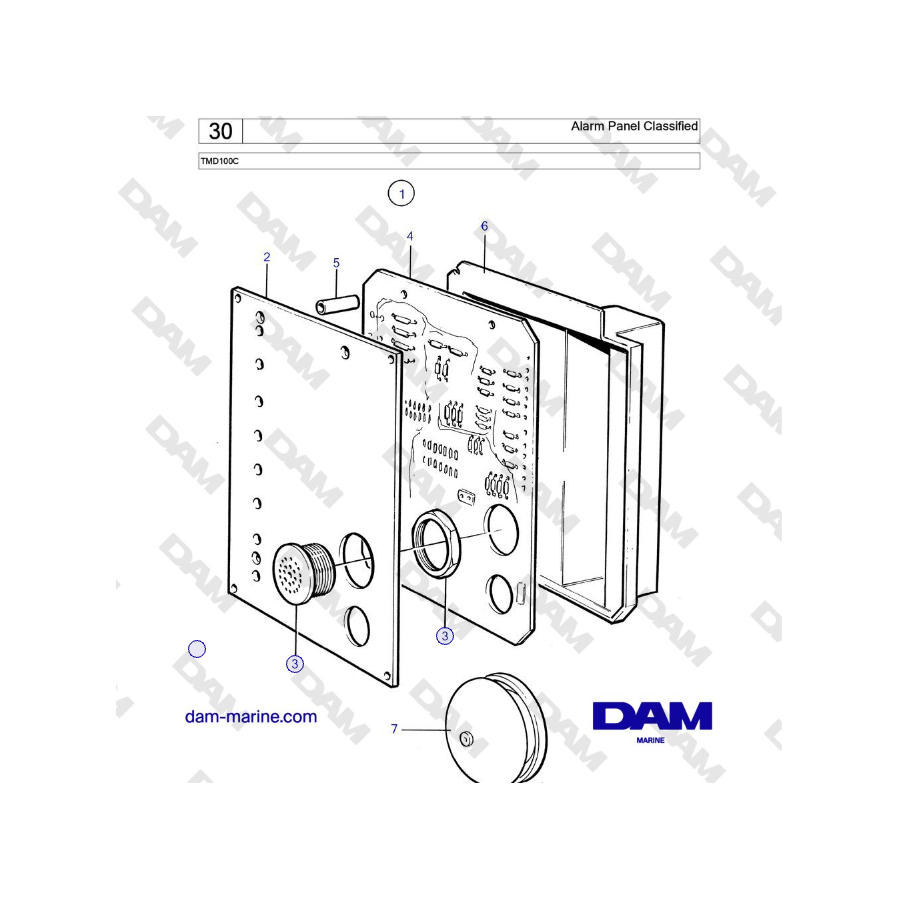 Volvo Penta TMD100C - Alarm Panel Classified