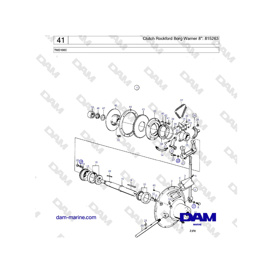 Volvo Penta TMD100C - Clutch Rockford Borg Warner 8'': 815263