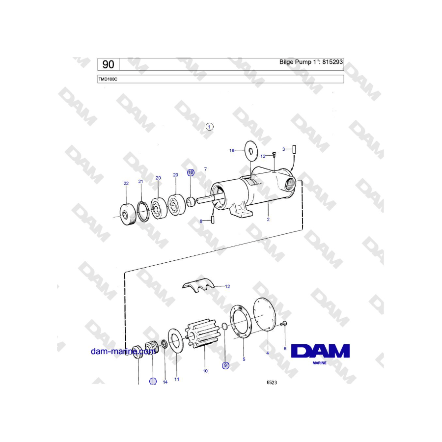 Volvo Penta TMD100C - Bilge Pump 1'': 815293