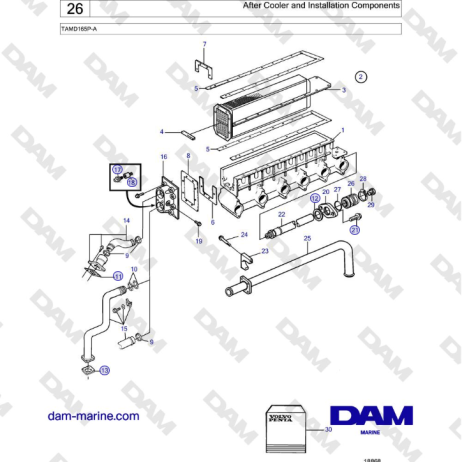 Volvo Penta TAMD165P-A - After Cooler and Installation Components