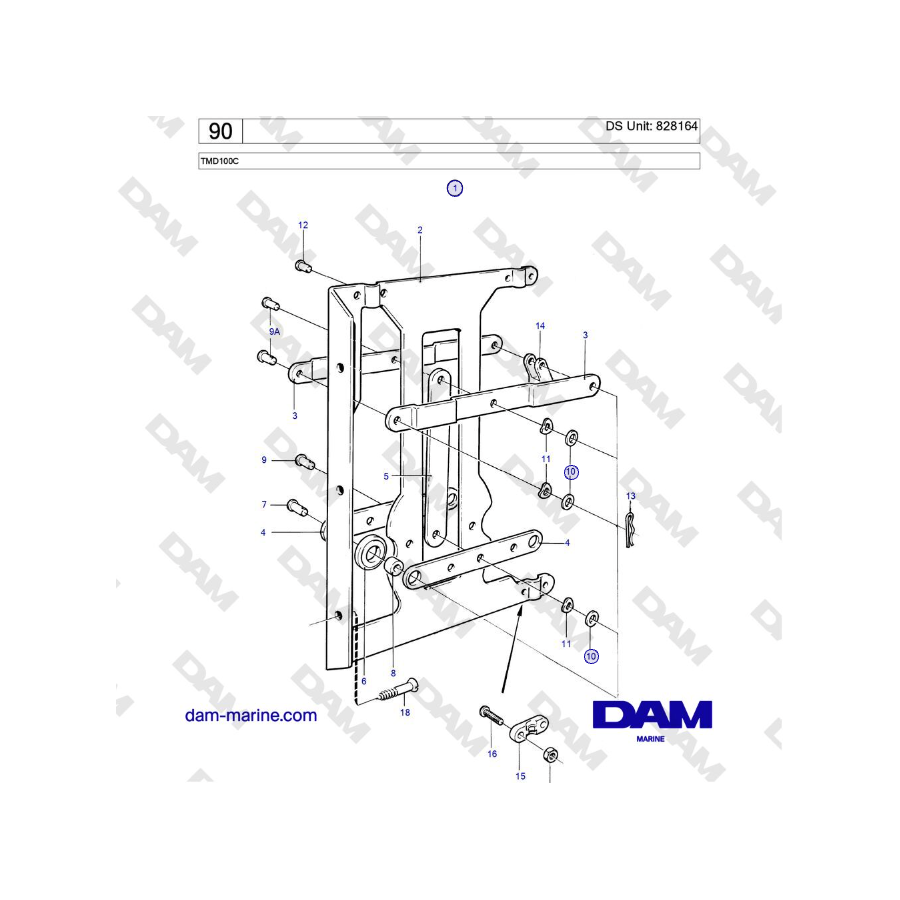 Volvo Penta TMD100C - DS Unit: 828164