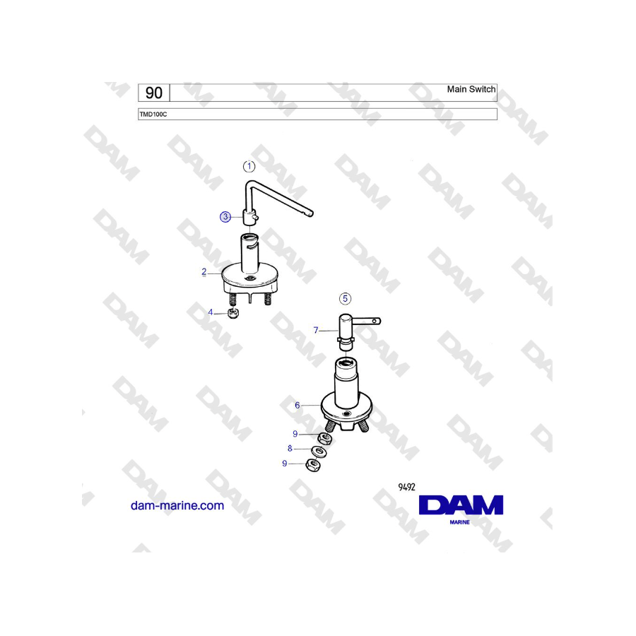 Volvo Penta TMD100C - Main Switch