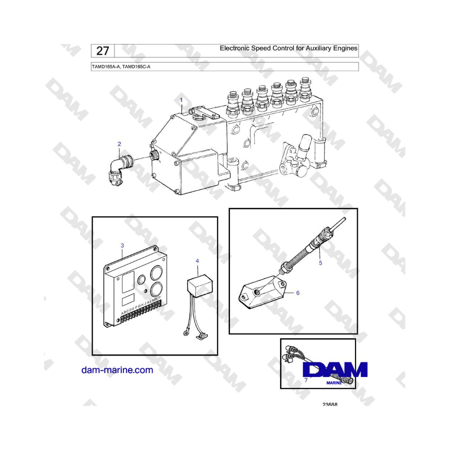 Volvo Penta TAMD165A-A, TAMD165C-A - Electronic Speed Control for Auxiliary Engines