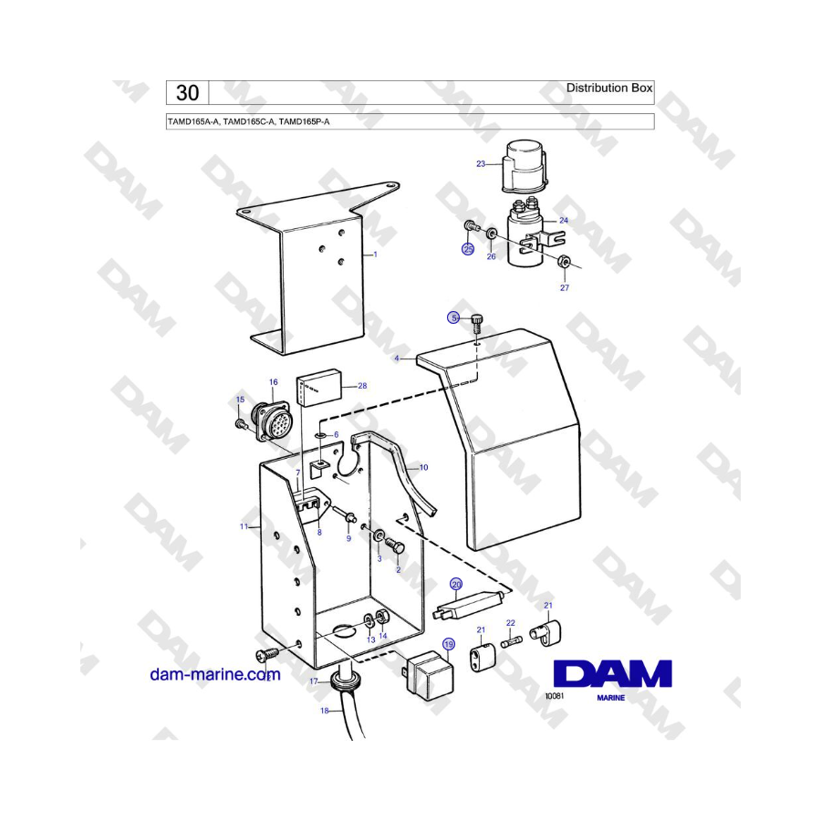 Volvo Penta TAMD165A, TAMD165C, TAMD165P - Distribution Box