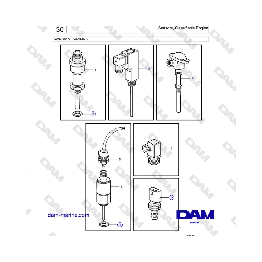 Volvo Penta TAMD165A-A, TAMD165C-A - Sensors, Classifiable Engine