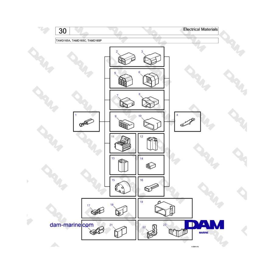 Volvo Penta TAMD165A, TAMD165C, TAMD165P - Electrical Materials