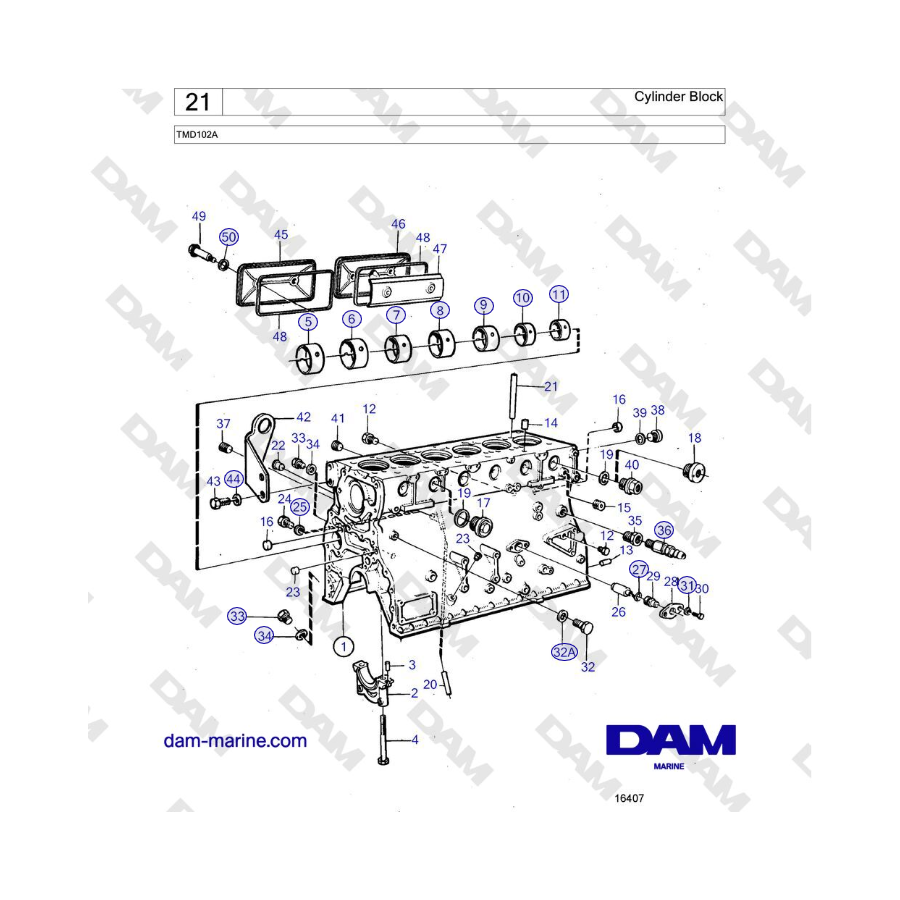 Volvo Penta TMD102A - Cylinder Block 