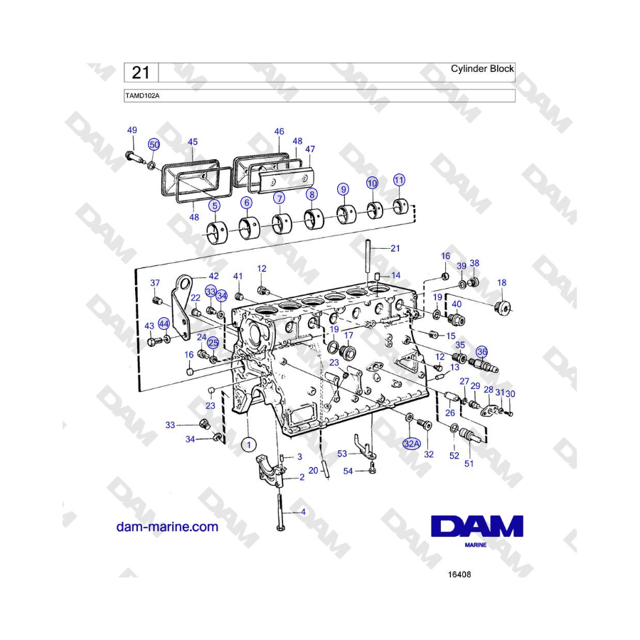 Volvo Penta TAMD102A - Cylinder Block