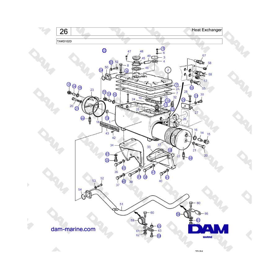 Volvo Penta TAMD102D - Heat Exchanger