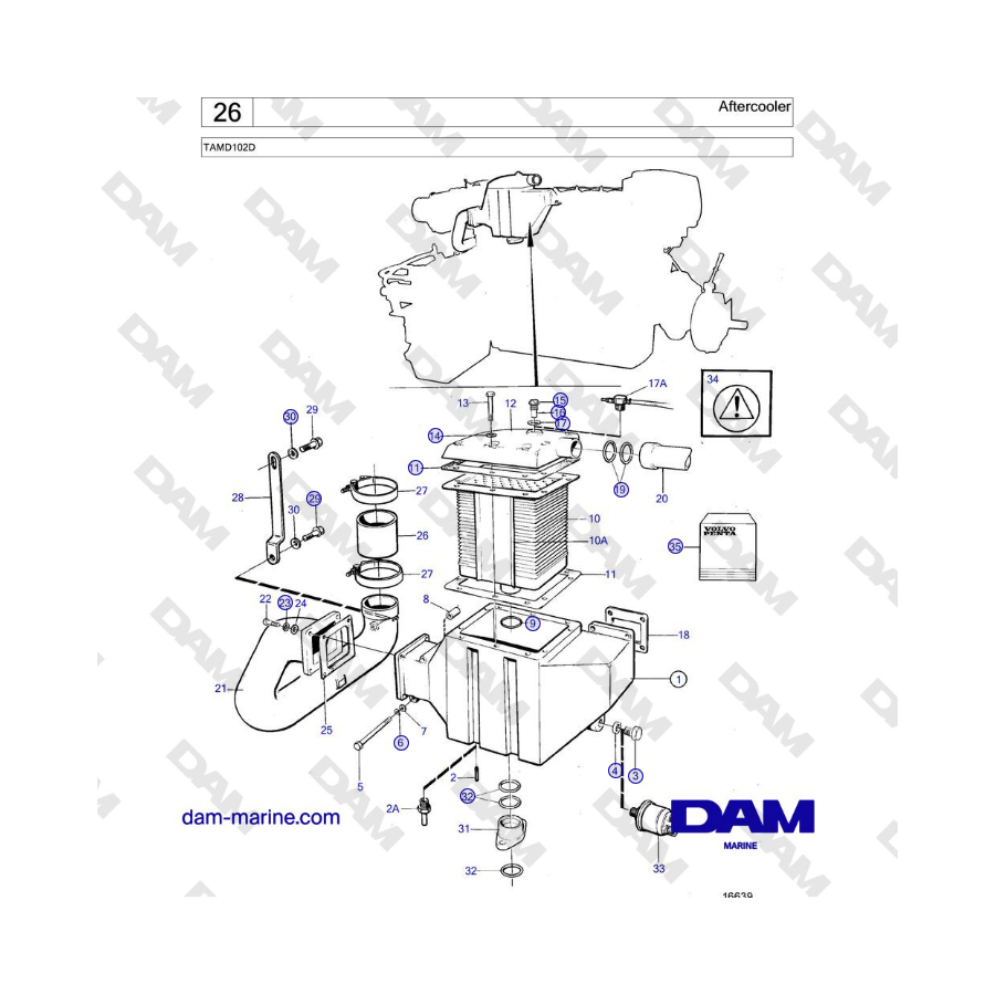 Volvo Penta TAMD102D - Aftercooler