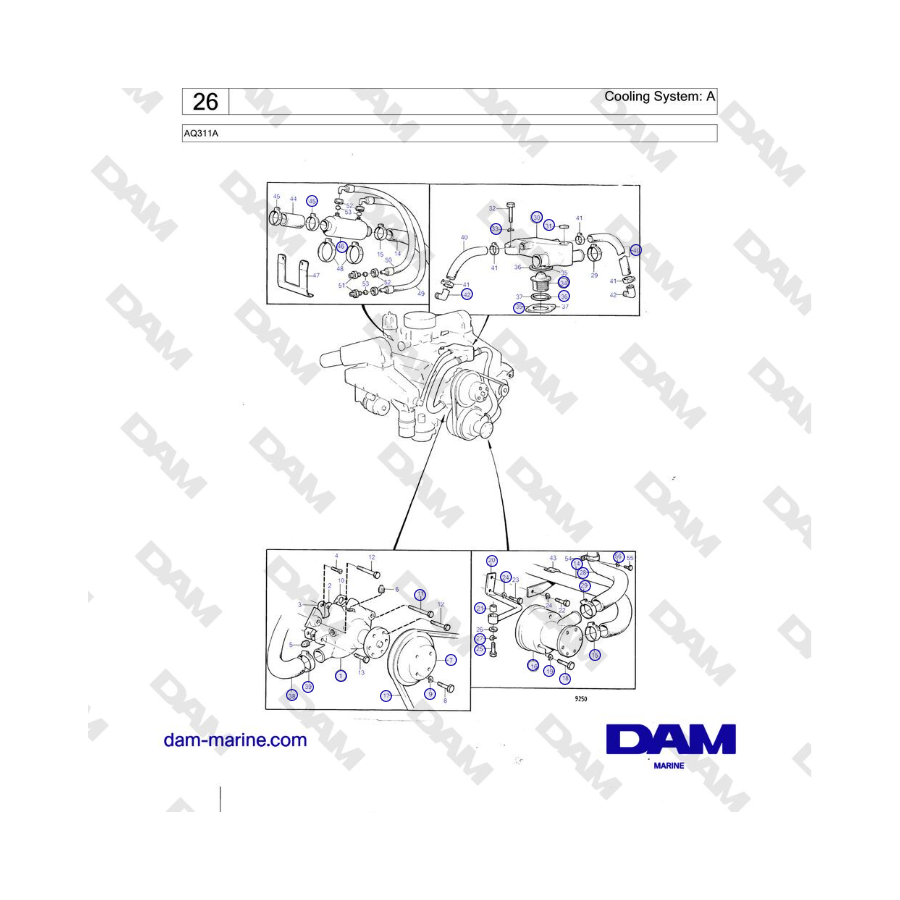 Volvo Penta AQ311A - Cooling System: A