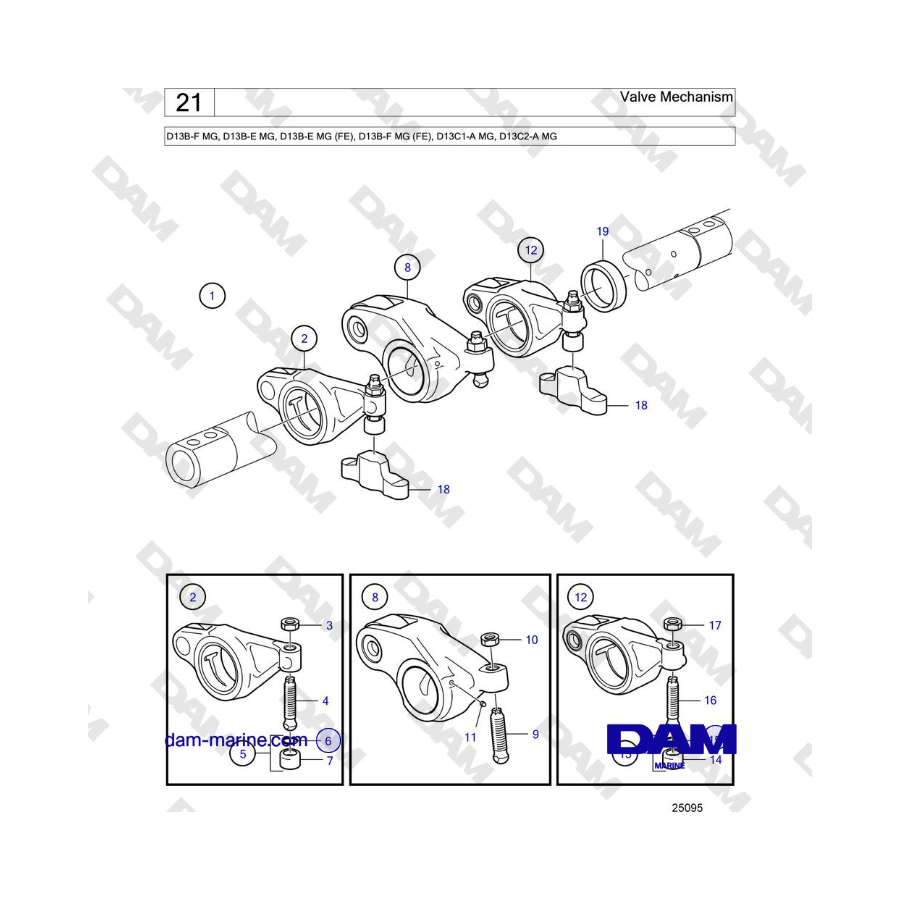 Volvo Penta D13B - Valve Mechanism