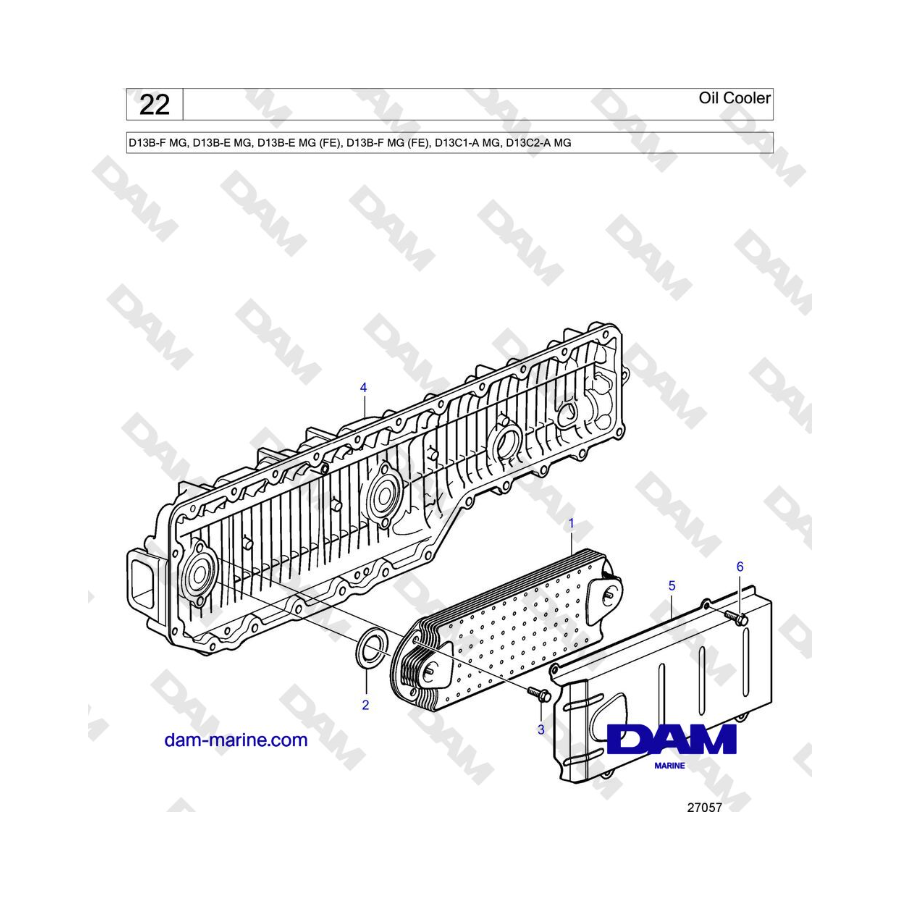 Volvo Penta D13B - Oil Cooler