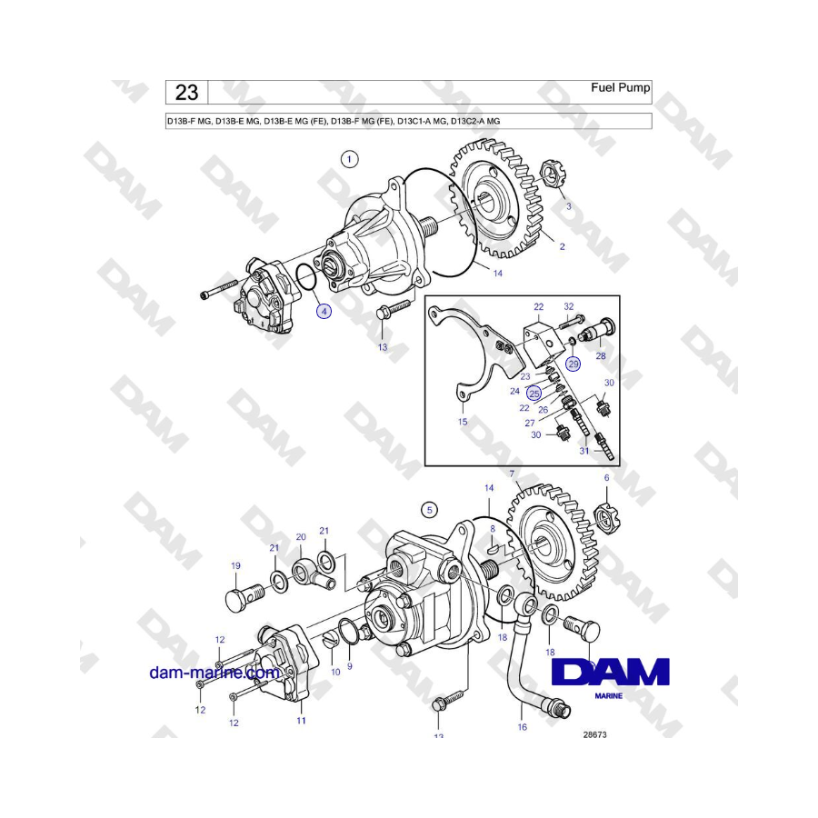 Volvo Penta D13B - Fuel Pump