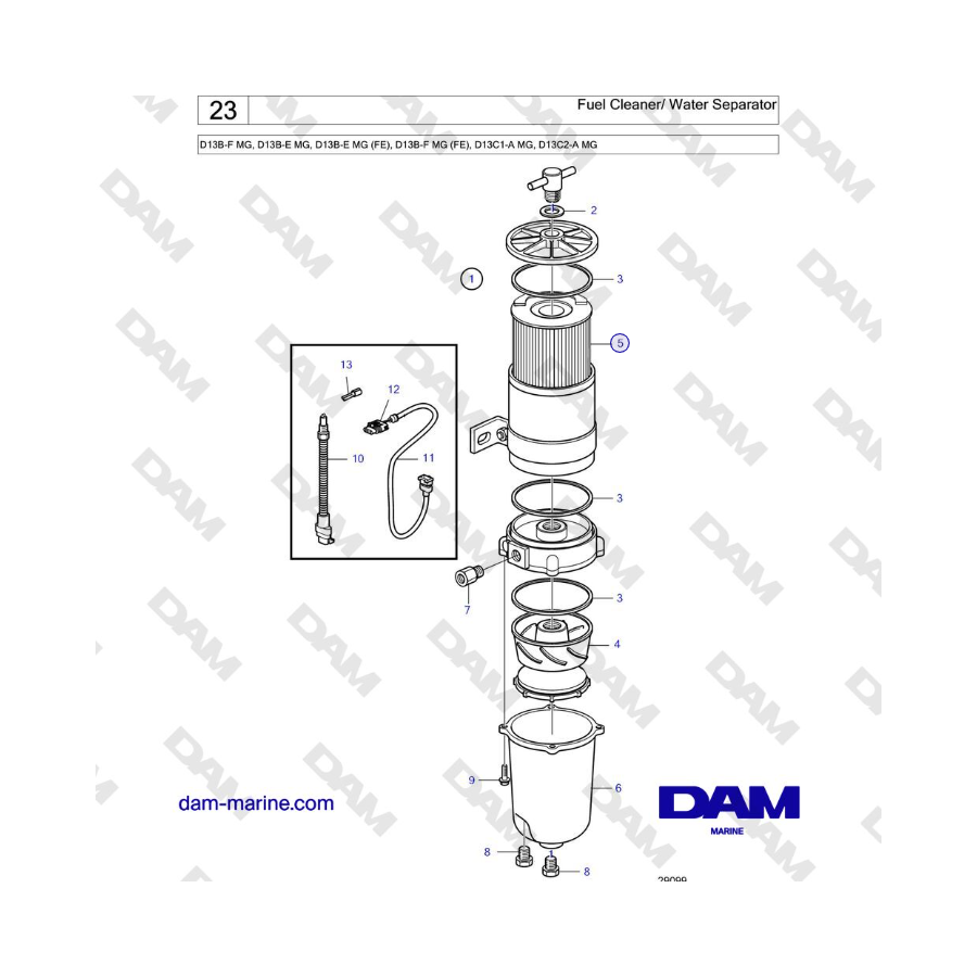 Volvo Penta D13B - Fuel Cleaner/ Water Separator