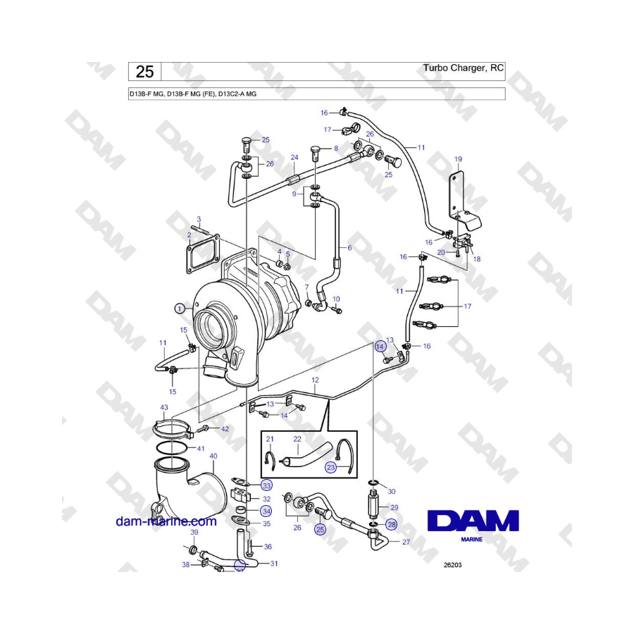 Volvo Penta D13B - Turbo Charger, RC