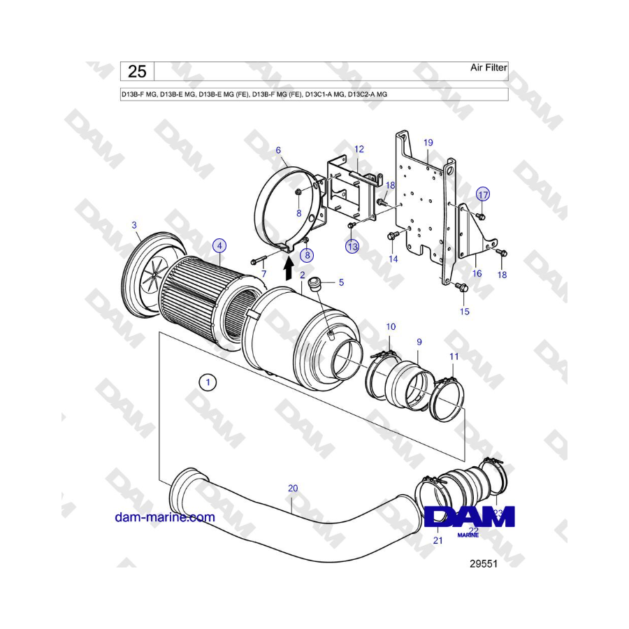 Volvo Penta D13B - Air Filter 