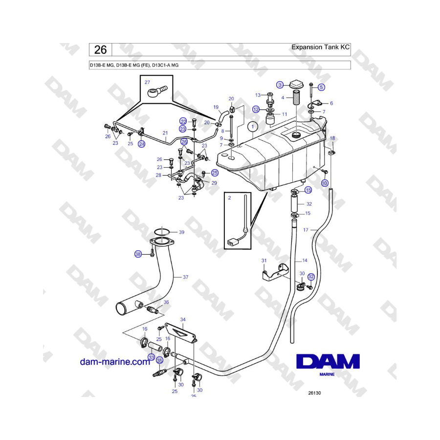 Volvo Penta D13B - Expansion Tank KC