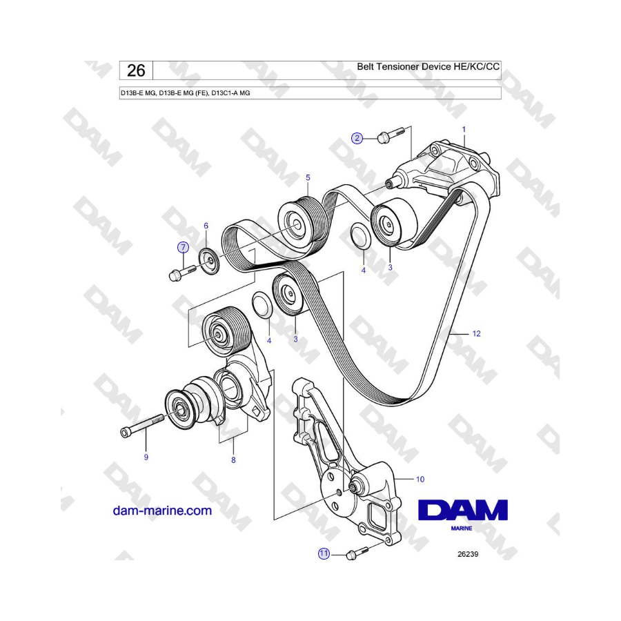 Volvo Penta D13B - Belt Tensioner Device