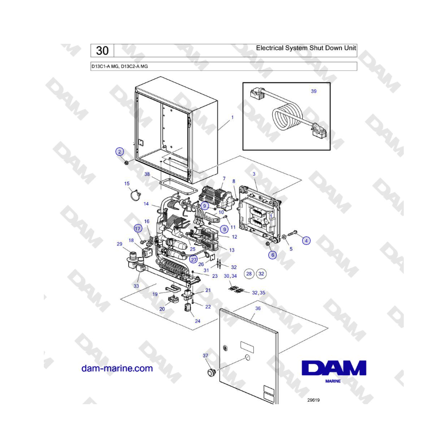 Volvo Penta D13B - Electrical System Shut Down Unit