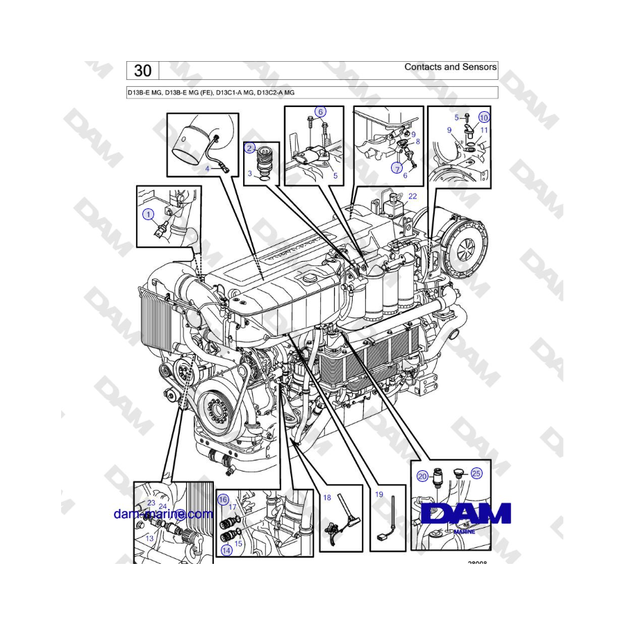 Volvo Penta D13B - Contacts and Sensors